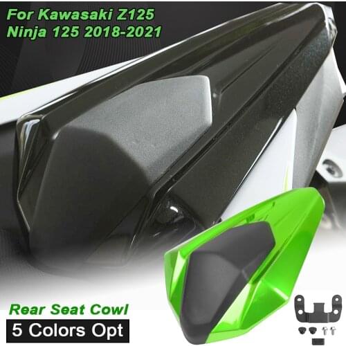 Motorcycle Accessories Rear Passenger Pillion Solo Seat Cover Cowl Fairing Black For Kawasaki Ninja 125 Z125 2018 2019 2020 2021