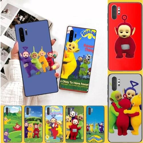 PENGHUWAN Teletubbies Soft Silicone Black Phone Case for Samsung Note 3 4 5 7 8 9 10 pro M10 20 30