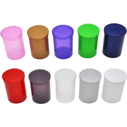 New!!! 4pcs/lot 30 Dram Empty Squeeze Pop Top Bottle-Vial Medical Herb Pill Box Container Herb/Spice Container.Color Random