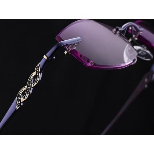 Blue Light Blocking Reading Glasses Women Rimless Trimming Computer Glasses Men Business Anti-fatigue Frameless Presbyopia NX