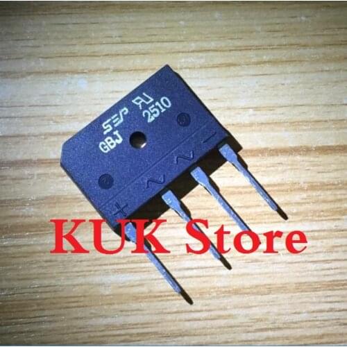 Original NEW GBJ2510 GBJ 2510 25A 1000V Diode Bridge Rectifier ZIP 50PCS/LOT