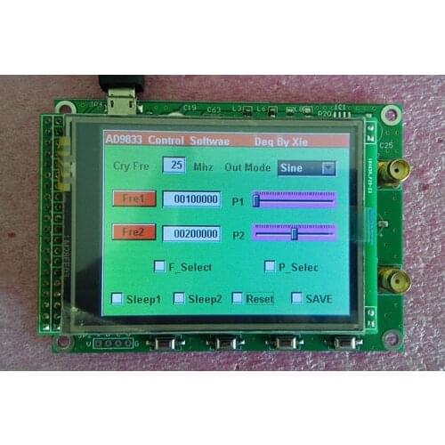Free Shipping AD9833 Multiwave DDS Module Development Board DDS Generator TFT Control