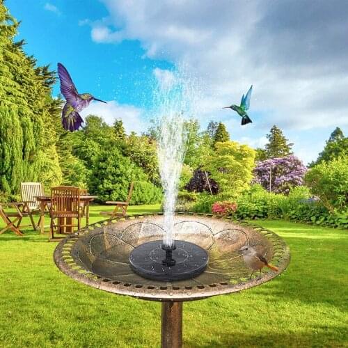 Floating Solar Bird Bath Fountain Water Pump With 4 Removable Nozzles And 2 Fixer Solar Powered Fountain Suitable For Bird Bath