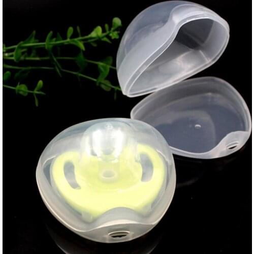 Soothing Mouth Box Portable Dustproof Pacifier Storage Box Single Pack Transparent Plastic Box Nipple Accessories Caja Chupete