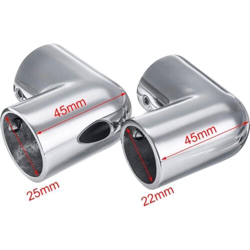 Pipe Connector 22mm 25mm 316 Stainless Steel Marine Boat Yacht Railing Handrail Pipe Tube Connector Clamp 90° Elbow Hardware