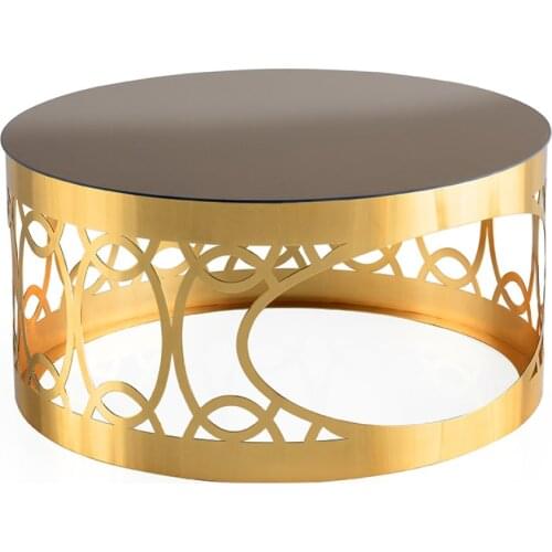 Modern Oxford Medium coffee table Gold Plated Bronze Glass coffee tables table basse furniture living room table
