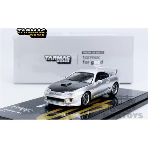 Tarmac Works 1:64 Toyota Supra Silver Diecast Model Car