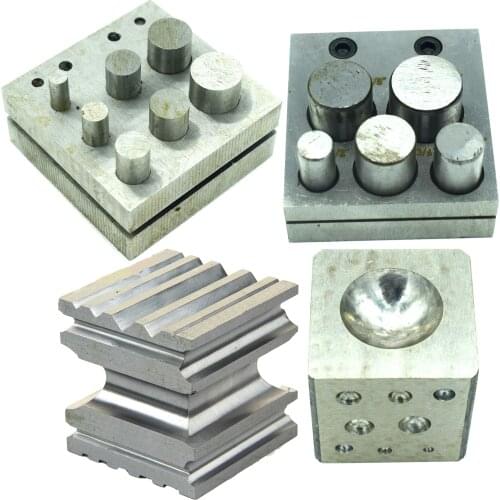 Jewelers Disc Cutter Steel Doming Dapping Block Metal Square Cutting Punching Tool