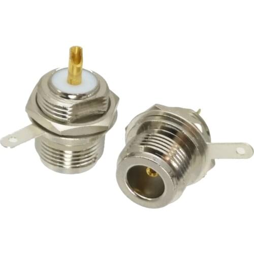 10PCS N Female Jack Nut Bulkhead Handle Deck Clip Solder Cup RF Coaxial Connector