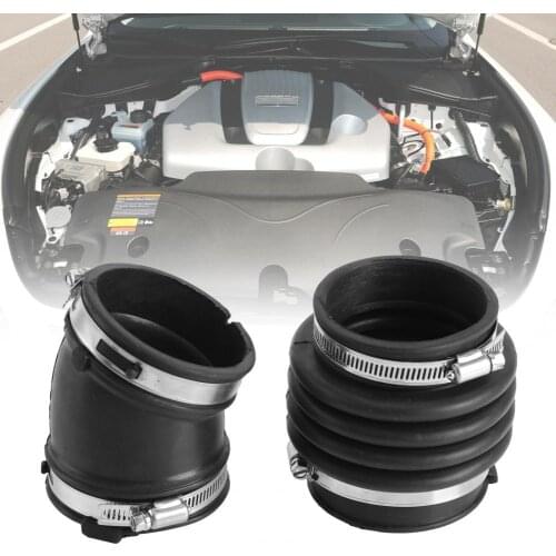 2Pcs/Set Air Intake Hose Heat-resisting Anti-corrosion Rubber Air Intake Resonator Tube 16576-EG00A for INFINITI M35 2006-2008