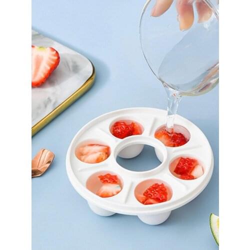 3 Pcs DIY Ice Mold Reusable Doughnut Ice Tray 13 Ice Semispheres Anti-Leakage Easy Release Ice Making Box With Lid