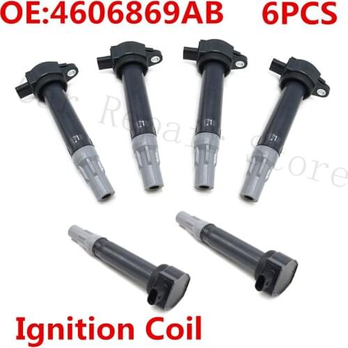 6PCS Ignition coil 4606869AB For Dodge Nitro for Chrysler 300 Base Sedan 4-Door 3.5L 4606869AA 4606869AC
