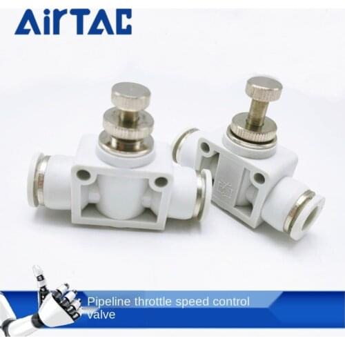 Airtac pipeline type quick plug tracheal throttle valve connector ASA4 ASA6 ASA8 ASA10 ASA12 spot