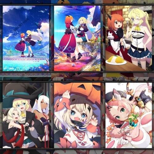 DIY Diamond Painting Anime Aizawa Azusa Raika Flatorte/Genshin Impact Cross Stitch Kits Embroidery Full Square Mosaic Home Decor