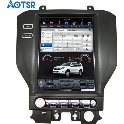 Aotsr Android 7.1 Tesla style Car No DVD Player GPS Navigation For Ford Mustang 2015 2016 2017 stereo headunit multimedia
