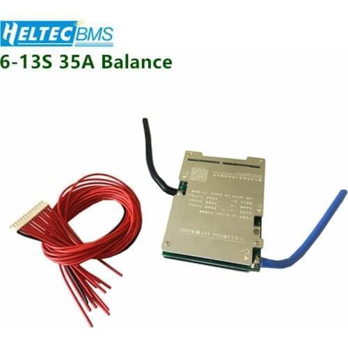 BMS 6S-13S 35A Balance Board 24V 36V 48V Ternary Lithium/LiFePo4 Battery Protection Board power tools 7s 8s 10S