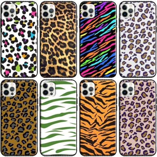 Cyan Giraffe Leopard Zebra MAD PRINTS Phone Case For Apple iPhone 11 Pro Max 12 mini X XR XS Max 8 7 Plus SE 2020 Cover Shell