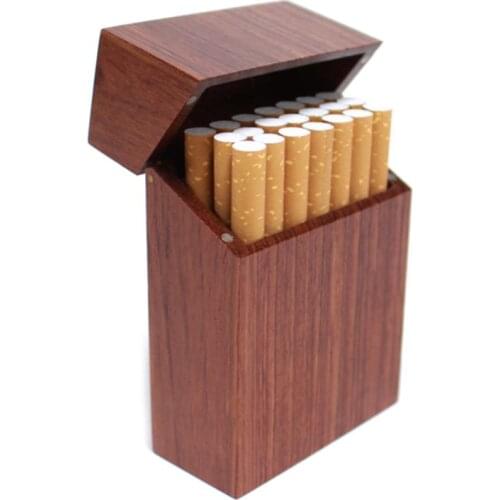 Cigarette Box Wood with Rosewood and Cherry wood & Bambook Cigarette Case