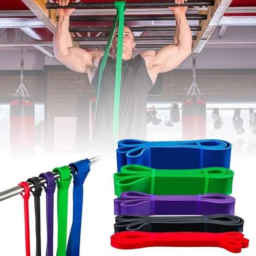 208cm Women Men Rubber Resistance Bands Pull Rope Yoga Elastic Workout Rubber Loop Strength Band For Fitness Training Expander