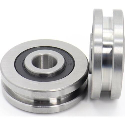 H Groove Bearing ( 2PCS ) 10*37*12*14 mm Steel Bearing Rollers H2/2 H3/2 H4/2 H4/3 Slide Guide Bearings U Wheel Pulley