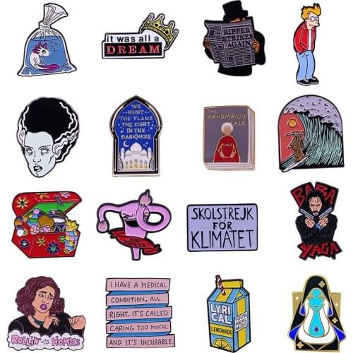 Halloween Horror Movies Hard Enamel Pins Brooches Women Men Lapel Badges Backpack Collar Fashion Jewelry Gifts For Kids Friend