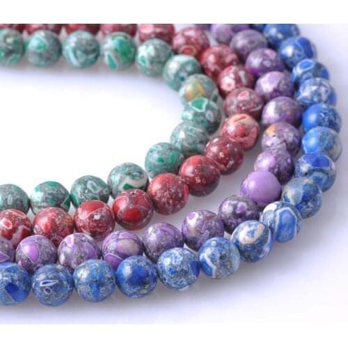 Natural squander Stone Round Loose Beads for jewelry making 8MM 63pcs TRS0039