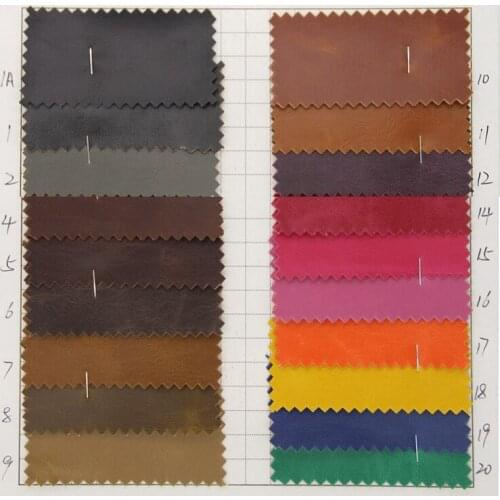 High-end furniture sofa leather / synthetic PU leather Crazy Horse leather / sofa dark red fabric/ material para hacer bolsos