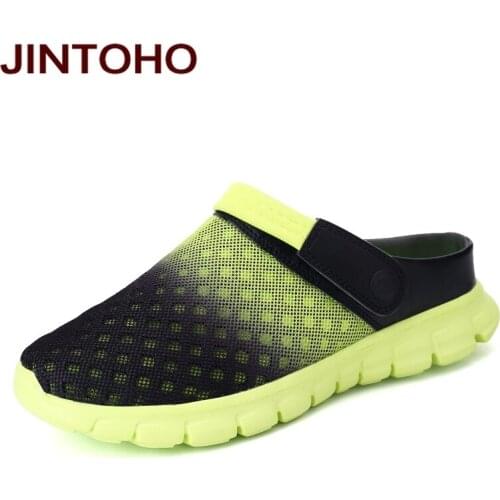 JINTOHO Summer Men Sandals Breathable Mesh Male Sandal Summer Beach Men Shoes Water Male Slippers Fashion Slides Cheap Shoes