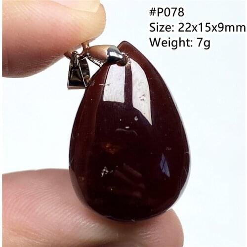 Top Natural Red Garnet Crystal Pendant Jewelry For Women Lady Men Healing Love Stone 22x15x9mm Beads Silver Clear Gemstone AAAAA