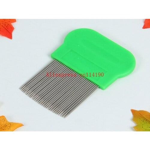Brand new 100 pcs/lot Terminator Lice Comb Nit Free Kids Hair Rid Headlice stainless steel Metal Teeth net flea brush