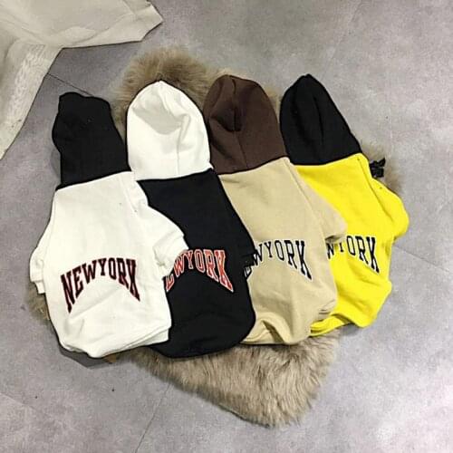 Letter Print Pet Dog Clothes for Small Dogs Clothing Chihuahua Cotton Hoodies Dog Accessories Puppy Costume Pug Costume S-4XL