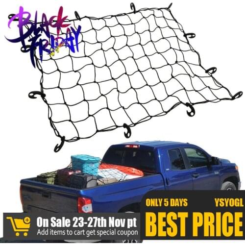 Universal Car Trunk Nets 120x90cm Luggage Storage Cargo Organiser Elastic Mesh Net with Hooks Auto Interior Accessories