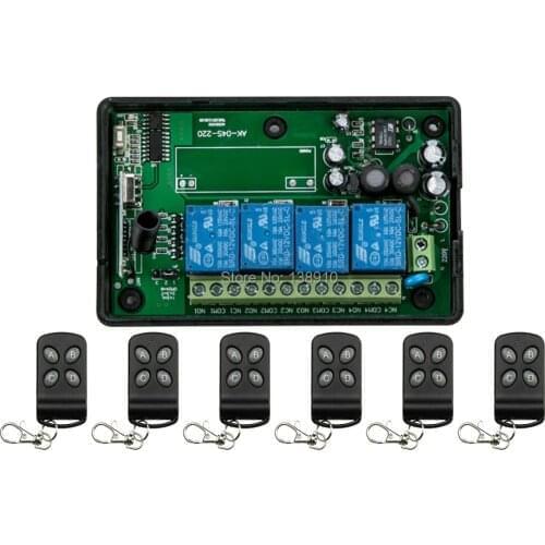 AC85v~250V 110V 230V 4CH Wireless Remote Control Switches 220V Relay Output Radio RF Transmitter And 315Mhz /433Mhz Receiver