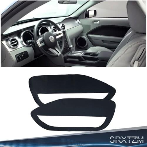 LHD For Ford Mustang 2005 2006 2007 2008 2009 Car Door Armrest Panel Microfiber Leather Cover Trim