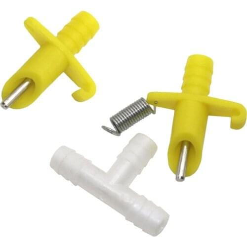 Yellow Rabbit Waterer Animal feeder Drinking fountain Automatic water dispenser Rabbit drinking nipples 250 Sets