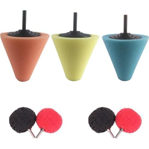 Polishing Agent Polishing Sponge Sponge Polishing Pad Kit Conical Polishing Pad for Car Polishing Machine Hub