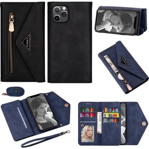 Luxury Card Slot Wallet Back Cover For iPhone 11 Pro XS Max XR X Leather Handbag Flip Phone Case For iPhone 6 6s 7 8 Plus Fundas