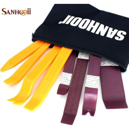SANHOOII 8pcs Hard Plastic Auto Radio Interior Door Clip Panel Opening Tool Repair Tool