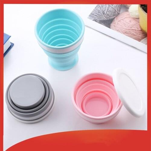 Folding Silicone Cup Coffee Mugs Travel Collapsible Silicone Cups Portable Handcup Retractable Food Grade Foldable Water Cups