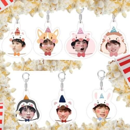 Times Youth League Song Yaxuan Surrounding Acrylic Keychain Schoolbag Support Student Gifts TNT Headgear Pendant Double Sided