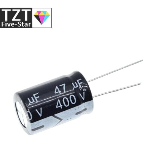 TZT 10pcs 400V 47UF electrolytic capacitor 47UF 400V 105C 16x25mm
