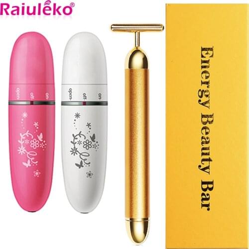 Slimming Face Gold Vibration Facial Beauty Bar Stick Lift Skin Tightening Electric Remove Wrinkle Dark Circles Eye Massager Bar