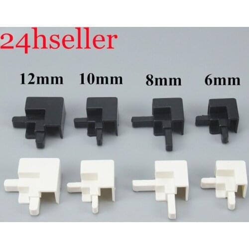 1pcs 6mm 8mm 10mm 12mm Aquarium Fish Tank Double cover plate push-pull chute connector Angle protection of tank connector