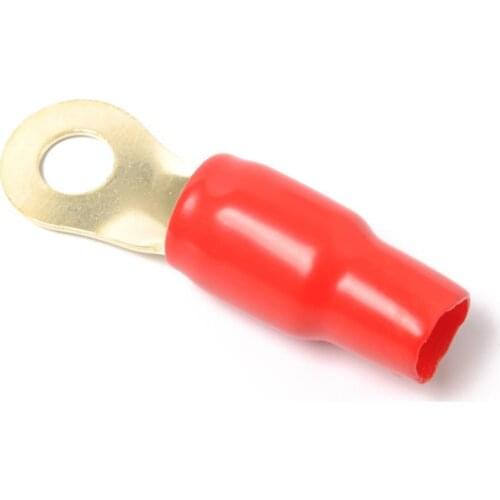 2 Pairs 1/0 AWG Car Audio Ring Terminal Wiring Connector Gold-plated Durable