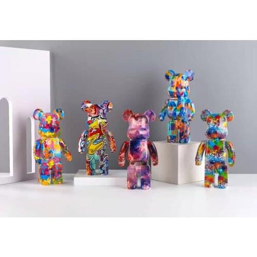 28CM 400% cartoon doll bear Christmas doll collectible model toy for friends