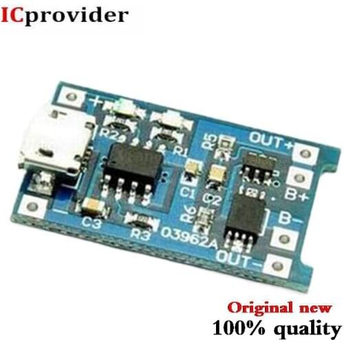 3.7v 3.6V 4.2V 1A Micro USB 18650 Lithium Battery Charging Board Charger Module+Protection Dual Functions