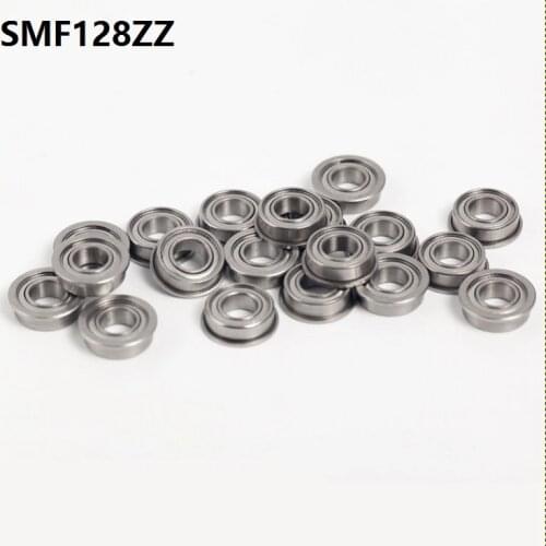 50pcs ABEC-5 SMF128 SMF128ZZ SF678ZZ SF678-ZZ ZZ flange flanged Deep Groove Ball Bearing Stainless Steel 8*12*3.5mm 8x12x3.5mm