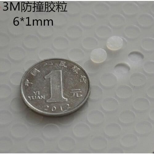 540pcs 6mm x 1mm clear anti slip silicone rubber plastic bumper damper shock absorber 3M self-adhesive silicone feet pads
