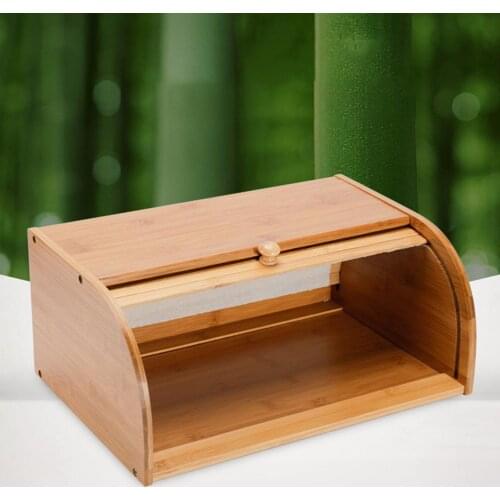 Bamboo Home Large Capacity Dust-proof Toast Bread Bin Kitchen Home Food Storage Container