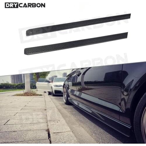 Carbon Fiber Side Skirts Door Flaps Blade for Audi A3 Sline S3 RS3 Sedan 4 Door 2017 2018 2019 Fender Aprons Car Styling FRP